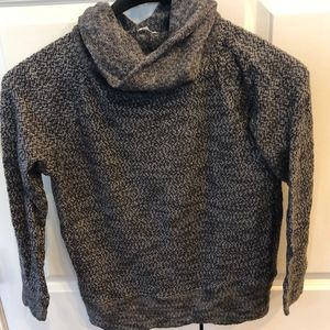 Loft Grey/Black Cowl Neck Top
